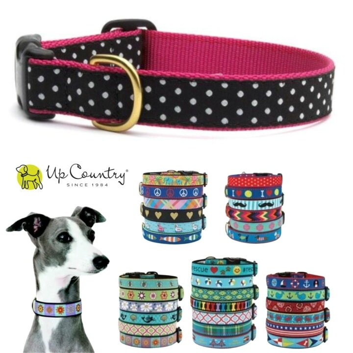 楽天市場 犬用 首輪 ワンタッチバックル アップカントリー 白黒ドット 可愛い おしゃれ Up Country デザイン豊富 T Xs S M L Xl 小型犬 中型犬 大型犬 ドット 水玉 白 ピンク 黒 オジコペット