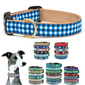 犬用 首輪 痛くない ワンタッチバックル アップカントリー [ネイビーギンガム] おしゃれ 可愛い ブランド かわいい 軽い 丈夫 小型犬 中型犬 大型犬 超小型犬 超大型犬 ギフト プレゼント