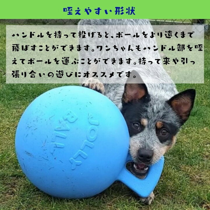 楽天市場 犬用 ボール ジョリーボール タグアンドトス L もってこい 弾む 水に浮く 壊れない パンクしない おもちゃ ジョリーペット 丈夫 弾む 壊れない 頑丈 丈夫 噛むおもちゃ 人気 送料無料 Tug Toss タグ トス 中型犬 大型犬 オジコペット
