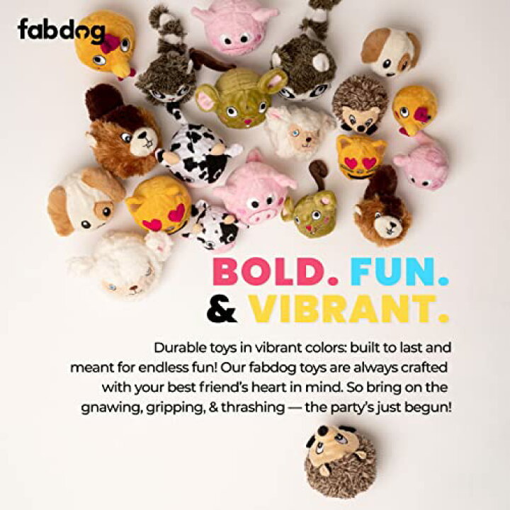 楽天市場 Fabdog2点で500円オフ 3点で1000円オフ ファボール ファーム Sサイズ Fabdog ファブドッグ 犬用 ボール 音がなる スクイーカー 動物 ブタ ヒツジ 弾む 音がなる スクイーカー かわいい 布製 おしゃれ 小型犬 中型犬 オジコペット
