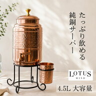 純銅製ウォーターサーバー 4.5L 大容量 卓上サーバー メッキなし 純銅仕様 銅イオン水 鉄製スタンド イン…