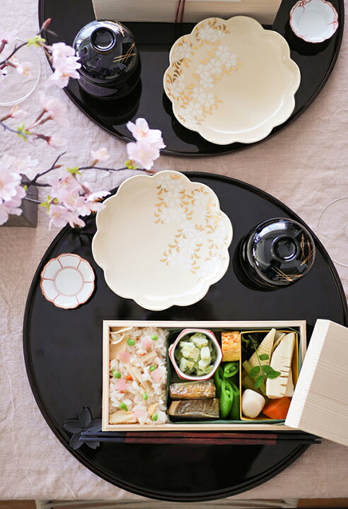 楽天市場】金彩白盛桜絵 花型五寸皿 : TABLE ＆ STYLE