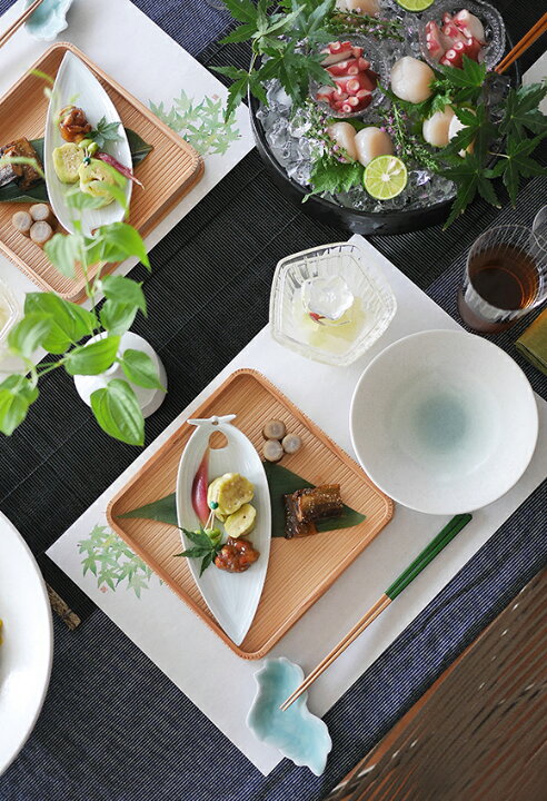 楽天市場】三川内焼 青白磁金付笹型前菜皿 ＜和食器 / 青磁 / 七夕 