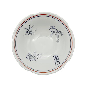 鳥獣戯画花形小鉢 大