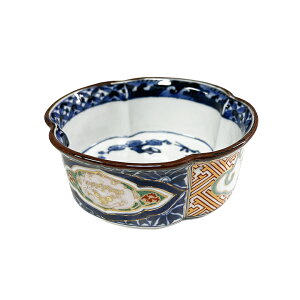 染錦間取龍 獅子 四方押深向付 <正月 / 鉢 / おせち / 有田焼>