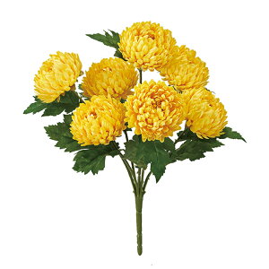 パステルマムブッシュ #4 YELLOW <正月 / アーティフィシャルフラワー / 造花 / 重陽の節句 / 菊>