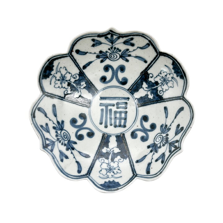 楽天市場】古染付草花紋 輪花皿 ＜和食器 / 端午の節句 / 五月人形 
