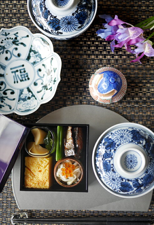 楽天市場】古染付草花紋 輪花皿 ＜和食器 / 端午の節句 / 五月人形 