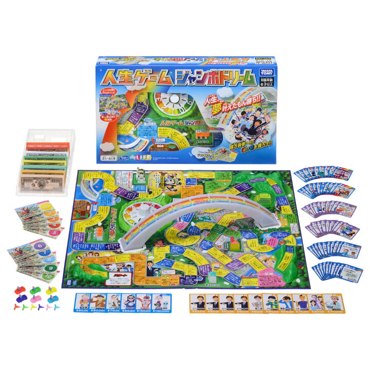 楽天市場 365日毎日発送ｏｋ ゴールするまでにどんな夢が叶うかな 人生ゲーム ジャンボドリーム タカラトミー おもちゃのおぢいさんの店
