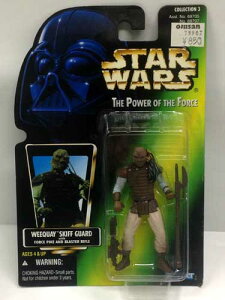 �g�~�[��STAR WARS THE POWER OF THE FORCE �X�^�[�E�E�H�[�Y �t�B�M���A�y�E�B�[�N�E�F�C �X�L�b�t�E�K�[�h WEEQUAY SKIFF GUARD with FORCE PIKE AND BLASTER RIFLE�z�����ݗL��