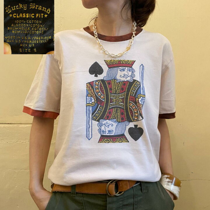 楽天市場】【1561】Tシャツ トランプ キング K リンガーT リンガー 90s 