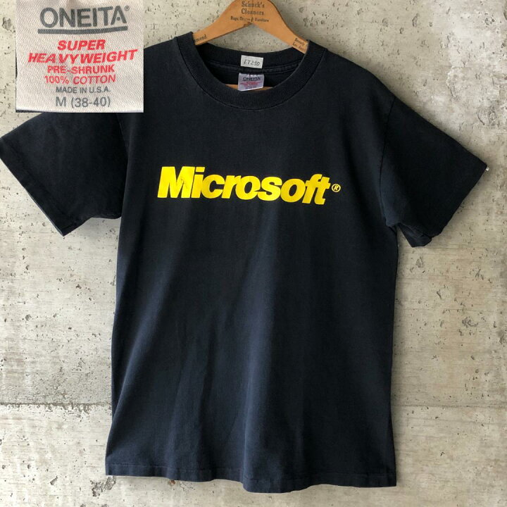 楽天市場】【ET250】 Tシャツ 企業T マイクロソフト Microsoft ロゴ 黒 