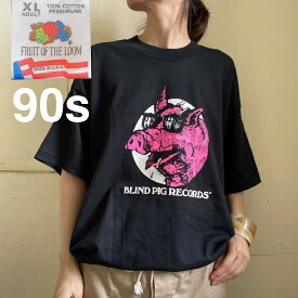 【1513】90年代 BLIND PIG RECORDS バンド Tシャツ XL