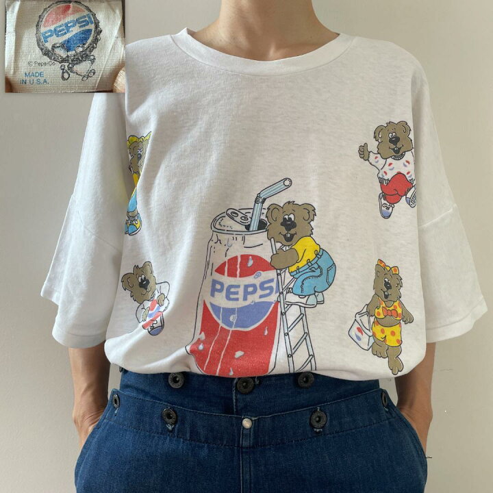 楽天市場】GF551 Tシャツ 80s ビンテージペプシ クマ USA製 激カワ 白T 