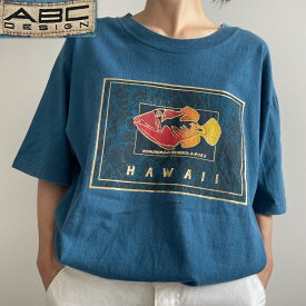 GF594 ヴィンテージUSA製 Tシャツ HAWAII 魚 フィッシュ