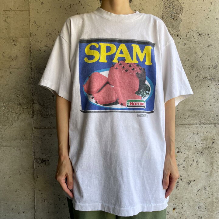 楽天市場】【XZ94】90s スパム spam Tシャツ XL 企業Tシャツ 企業物 