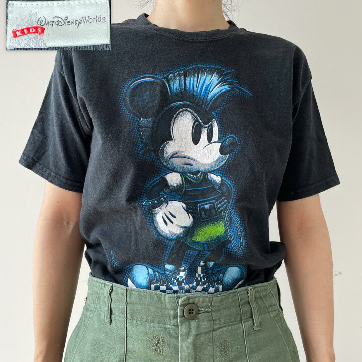 楽天市場】GF376 00s ミッキー モヒカン USA Tシャツ ディズニー S-XS 