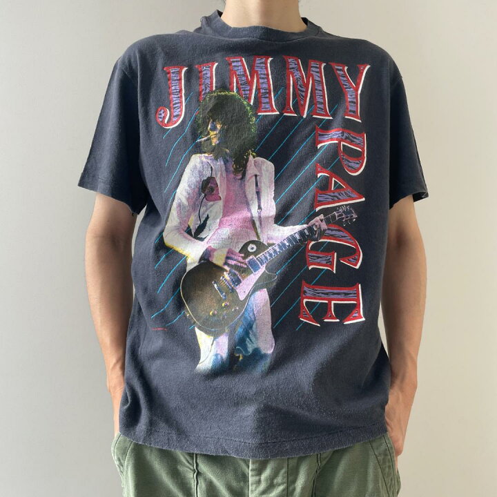 楽天市場】GF801 Tシャツ 80s ジミーペイジ レッドツェッペリン 88年 