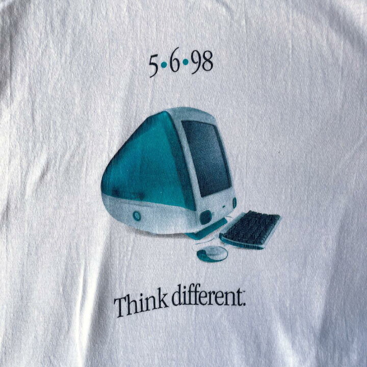 楽天市場】AE1 Tシャツ Apple 企業 アド ロゴ Mac アップル 初代imac 