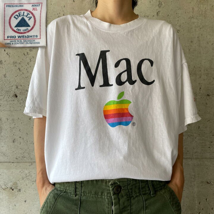 楽天市場】AE13 Tシャツ 90s Apple アップル Mac Back 企業 レインボー 