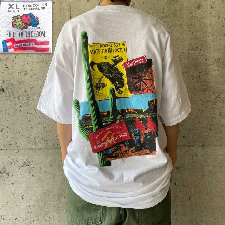 楽天市場】XZ391 Tシャツ マルボロ タバコ プロモ サボテン ポケT 90s 