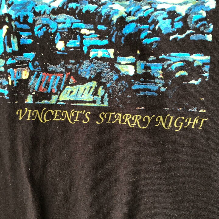 楽天市場】XZ246 00s ゴッホ アート Tシャツ 星月夜 ブラック 