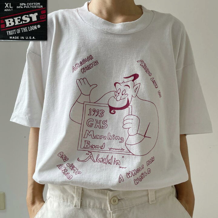 楽天市場】GF645 90s Tシャツ アラジン ミュージック イラスト 