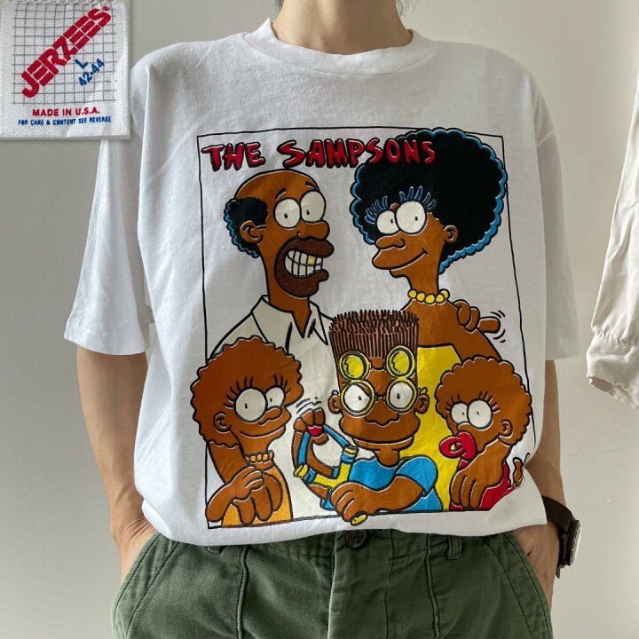 楽天市場】GF783 90s Tシャツ シンプソンズ 黒人 サムプソンズ アニメ 