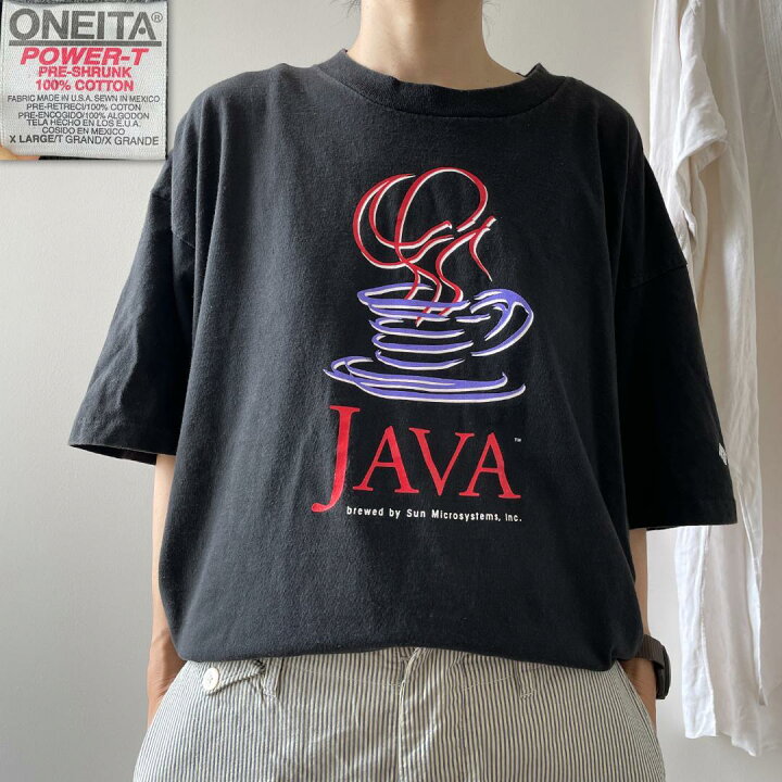 楽天市場】GF743 90s JAVA ロゴ プログラム言語 Tシャツ IT系 企業T 黒 