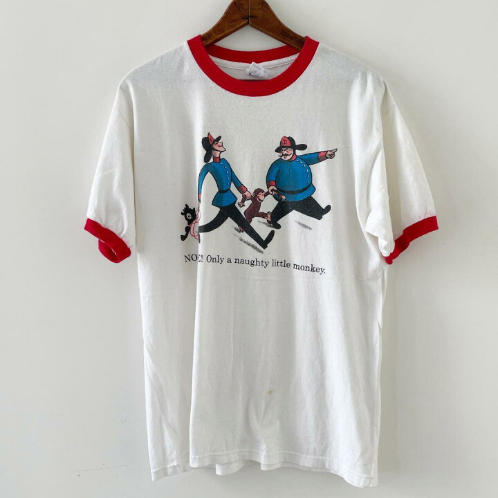 楽天市場】GF767 90s Tシャツ おさるのジョージ リンガー ヴィンテージ  