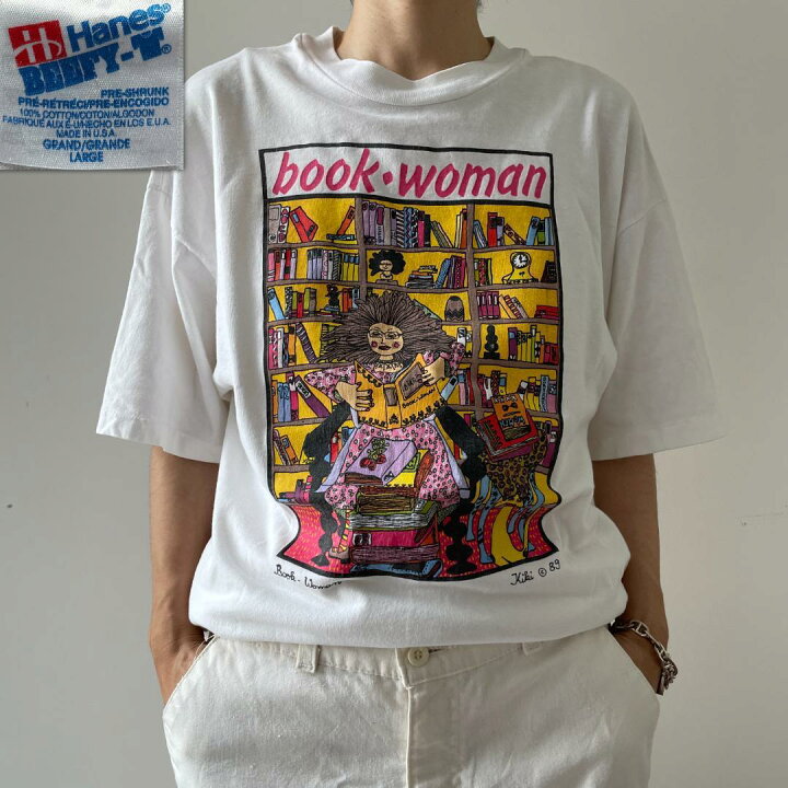 楽天市場】GF731 80s Tシャツ Book Woman イラスト アート USA製 