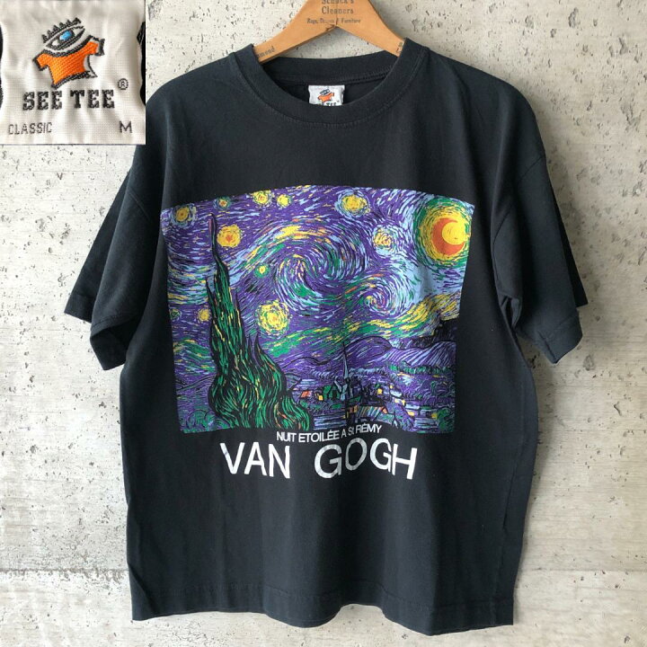 楽天市場】XZ415 00s ゴッホ アート Tシャツ 星月夜 ブラック 