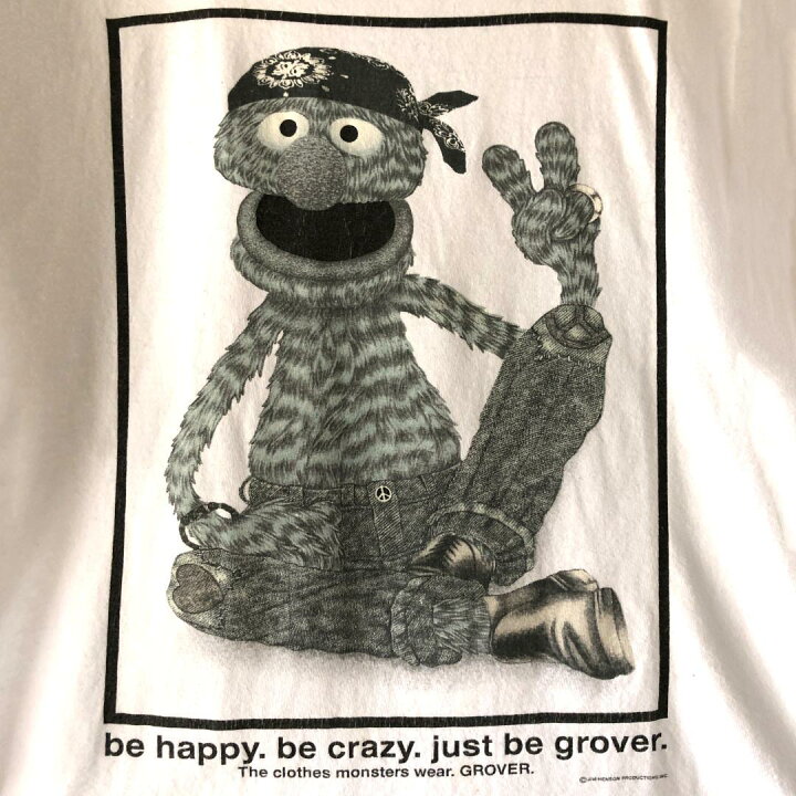 楽天市場】XZ465 Tシャツ グローバー セサミストリート 90s ヒッピー 