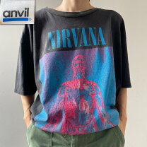 NIRVANA ニルヴァーナ 00s anvil 青タグ スマイル Tシャツ M