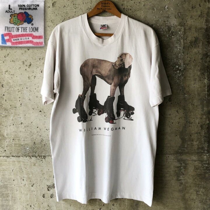 楽天市場】XZ497 90s WILLIAM WEGMAN ウィリアムウェグマン Tシャツ 