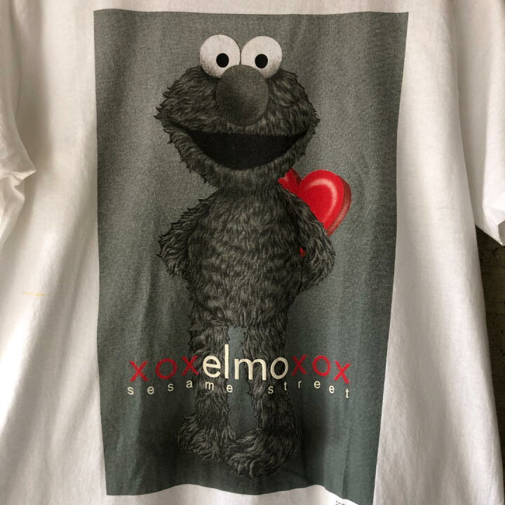楽天市場】XZ503 Tシャツ エルモ elmo セサミストリート 90s 白 深瀬 