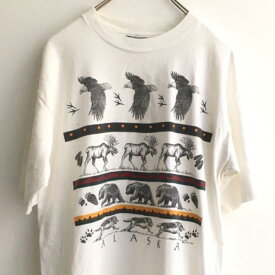 【52】オニータ Tシャツ ビンテージ USA 80s 90s アラスカ 動物T USA 80-90s