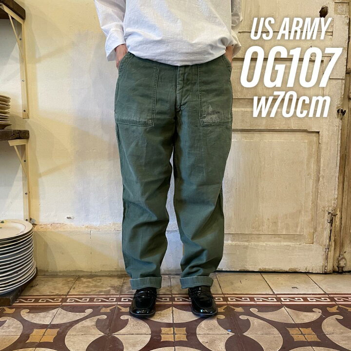 楽天市場】GD25 US ARMY 米軍 アメリカ軍 ベイカーパンツ 70s OG107 