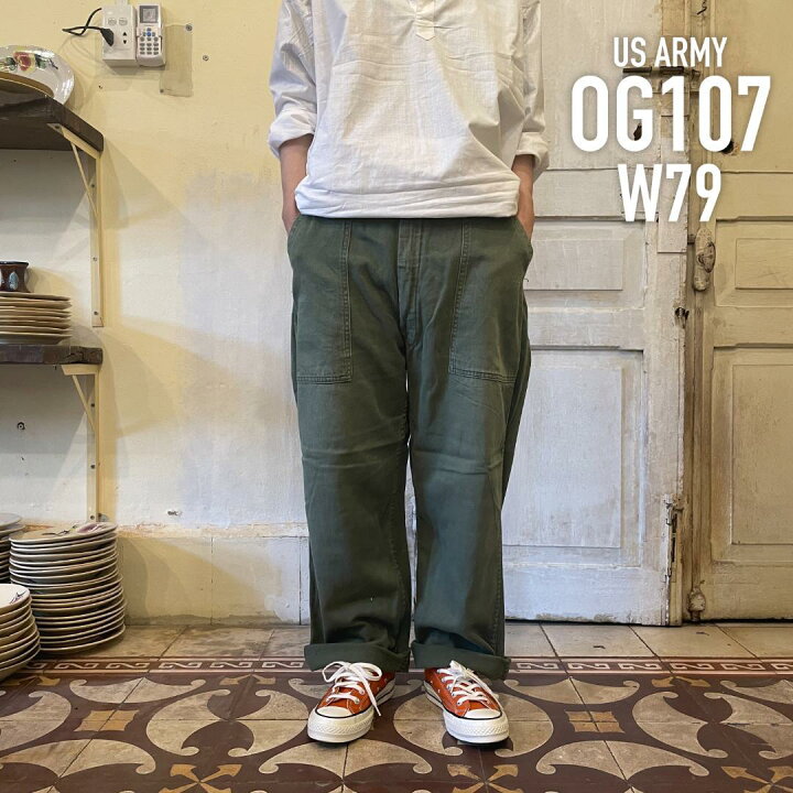 楽天市場】GD243 US ARMY 米軍 アメリカ軍 ベイカーパンツ 60s OG107 
