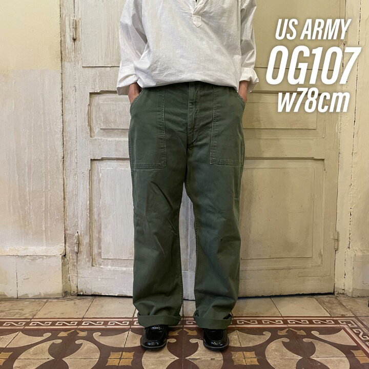 楽天市場】GD70 US ARMY 米軍 アメリカ軍 ベイカーパンツ 60s OG107 