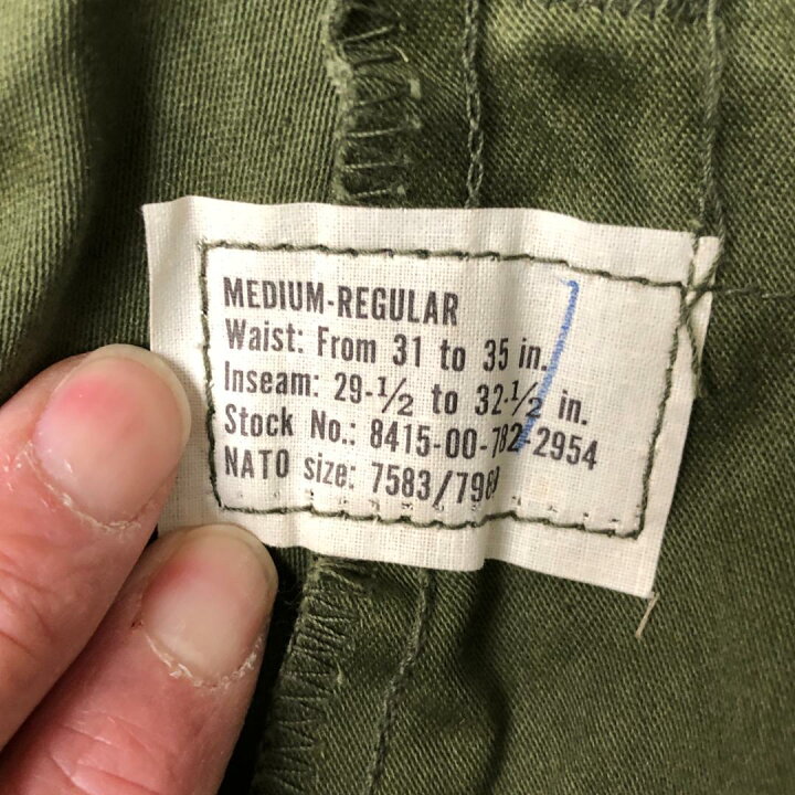 楽天市場】KU61 アメリカ軍 US ARMY M-65 軍パン フィールドパンツ M/R 