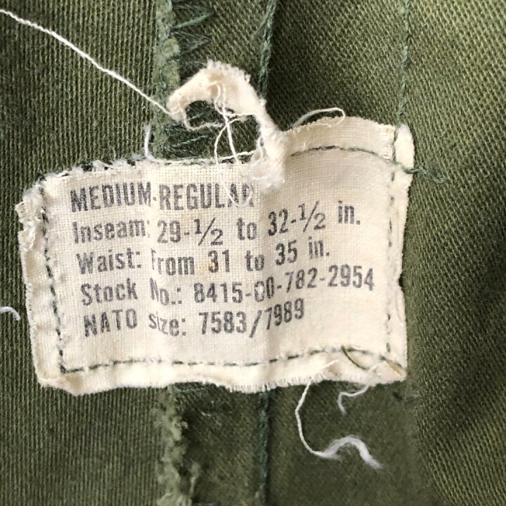 楽天市場】KU62 アメリカ軍 US ARMY M-65 軍パン フィールドパンツ M/R 