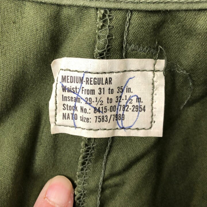 楽天市場】KU113 アメリカ軍 US ARMY M65 軍パン フィールドパンツ M  