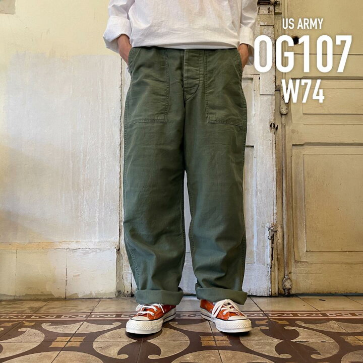 楽天市場】GD433 US ARMY 米軍 アメリカ軍 ベイカーパンツ 60s OG107 