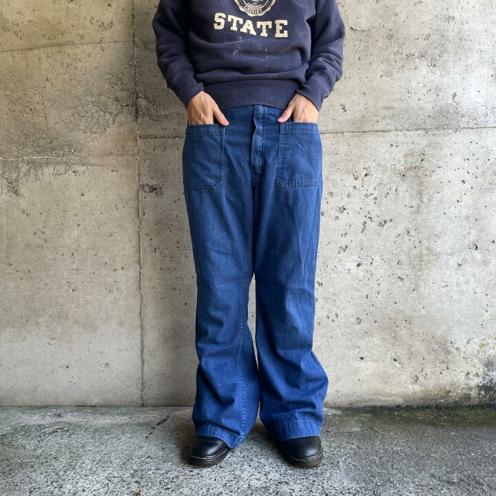 楽天市場】KU327 USN US NAVY アメリカ軍 セーラー ワイドデニム 80s 