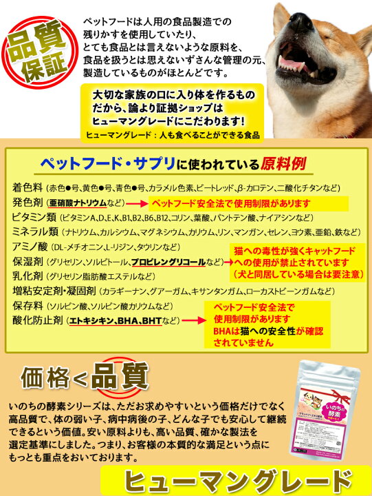 楽天市場】【楽天1位】クランベリー配合 ペット用生酵素 いのちの酵素 