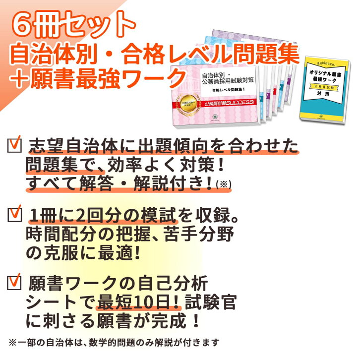 楽天市場】2026 愛西市職員採用(高校卒程度)教養試験合格セット問題集  
