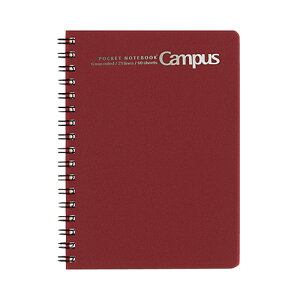 コクヨ ポケットノート ツインリングとじ A6判 赤 B罫(6mm罫) 行数21行 枚数60枚 表紙PP製 メーカー品番:ノ-411R
