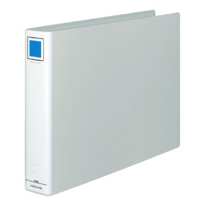 コクヨ パイプ式ファイル(片開き式) A3ヨコ型 50mm綴じ厚 チューブファイル<エコ> メーカー品番:フ-E653C シルバー 2穴(80mm間隔) 収容枚数:500枚 外寸:W447xH307xD65mm 表紙:PPフィル