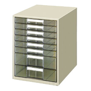 コクヨ レターケース 浅型6段・深型2段 B4タテ型 透明プラスチック引出 メーカー品番:LC-BG608M サイズ:W298xD406xH399mm 引出内寸法:浅型(W266xD370xH31mm)深型(W266xD370xH67mm)